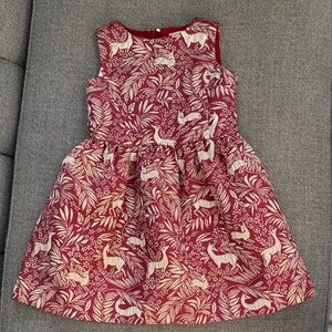 Crew- crew cuts- Charming Red and Gold  Girl’s  Dress